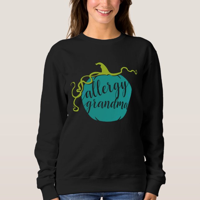 Allergy Grandma Teal Pumpkin Food Allergy Awarenes T Shirt (Framsida)