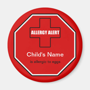 Allergy Medical Allergic Alert Std Magnet