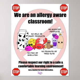 Allergy Medveten Classroom Poster