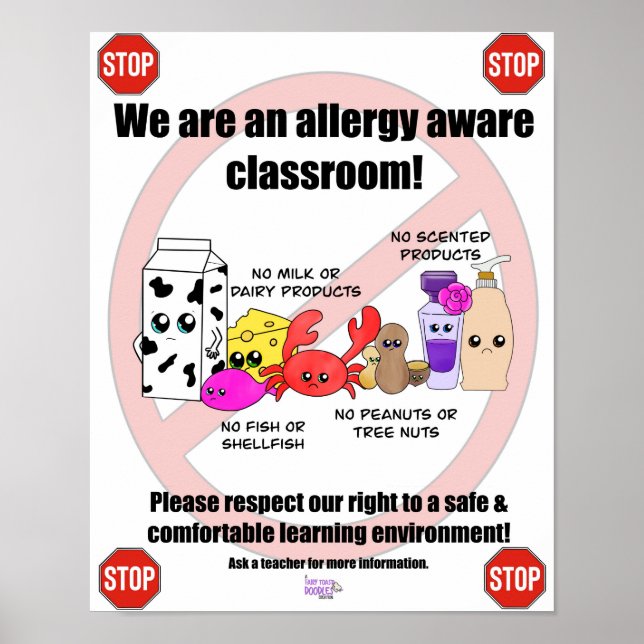 Allergy Medveten Classroom Poster (Framsidan)
