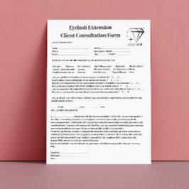 Allergy Patch Test Black Calligraphy Bold Eyelash Brevhuvud