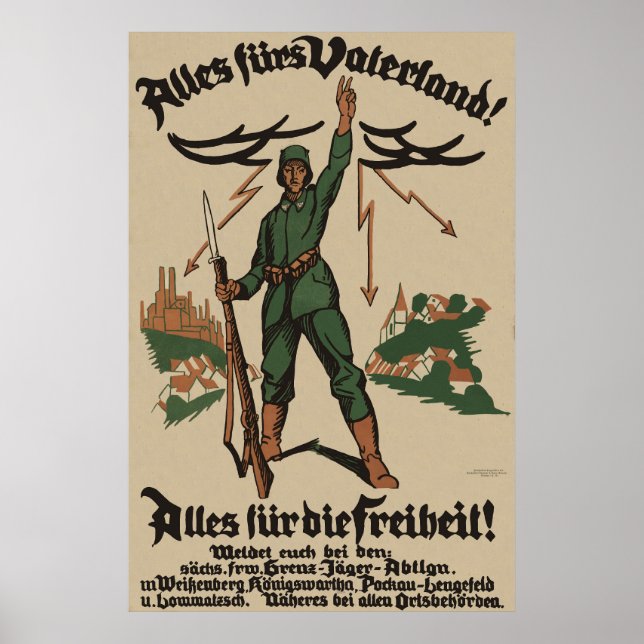 Alles fürs Vaterland! WW1-poster Poster (Framsidan)