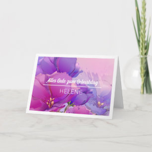 Alles Gute zum Geburtst eget namn, födelsedagskort Kort