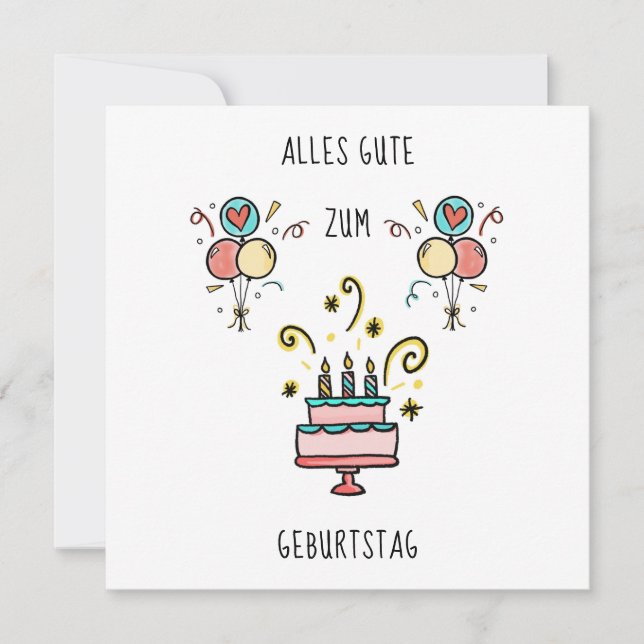 Alles Gute zum Geburtstag Kort (Framsida)