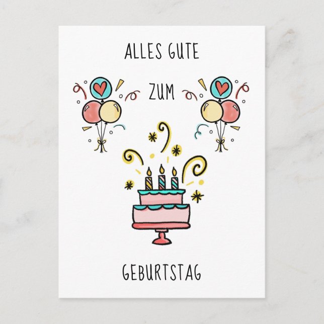 Alles Gute zum Geburtstag Vykort (Framsida)