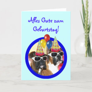 Alles Gute zumGeburtstag boxare Hunde Karte Kort