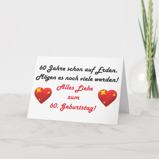 Alles liebe 60. Geburtstag-Spruch Inbjudan (Framsida)