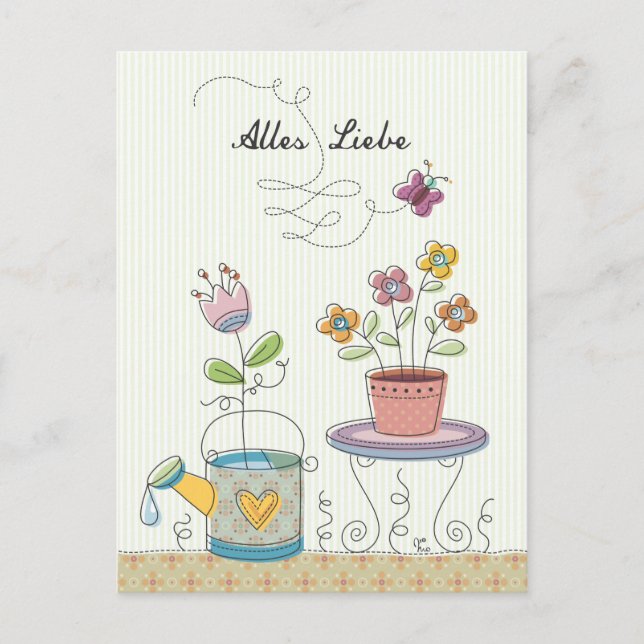 Alles Liebe Vykort (Framsida)