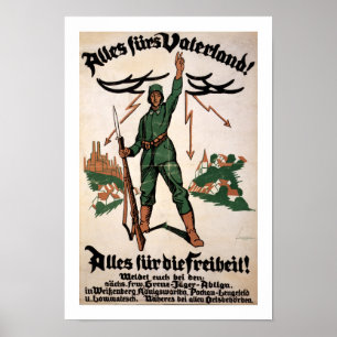 Alles Päls Vaterland WI Poster (vit)