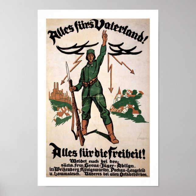 Alles Päls Vaterland WI Poster (vit) (Framsidan)