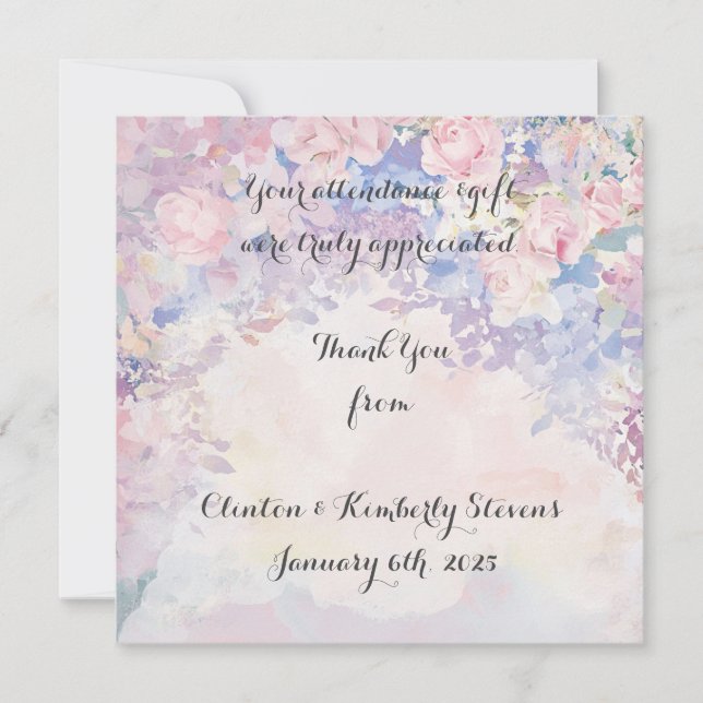 Allessandra Anpassningsbara Platta Tacksamhetskort Tack Kort (Framsida)