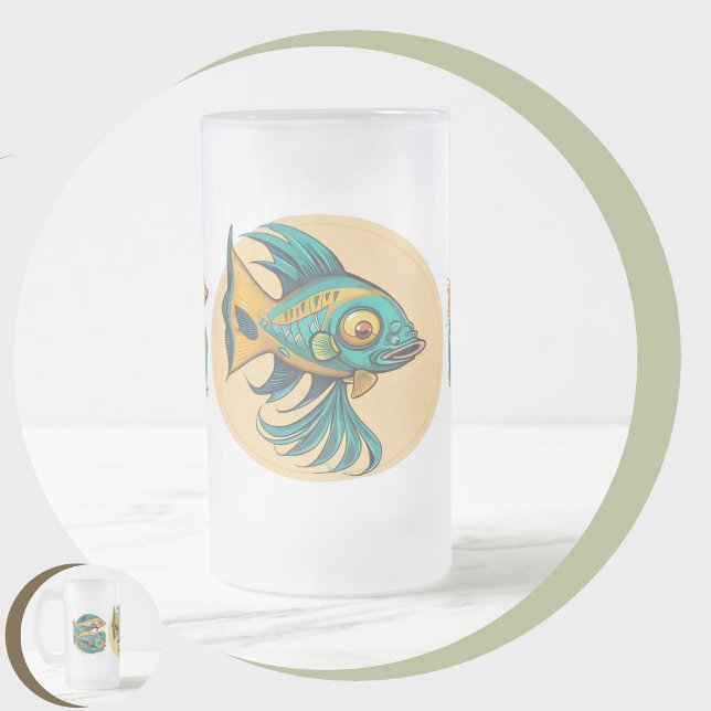 Allestädes närvarande frostat ölglas (Ubiquist Frosted Glass Beer Mug
)
