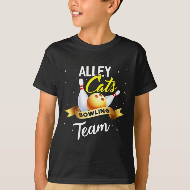 Alley Cat Bowling Shirt Funny Bowlareare Bowling T (Framsida)