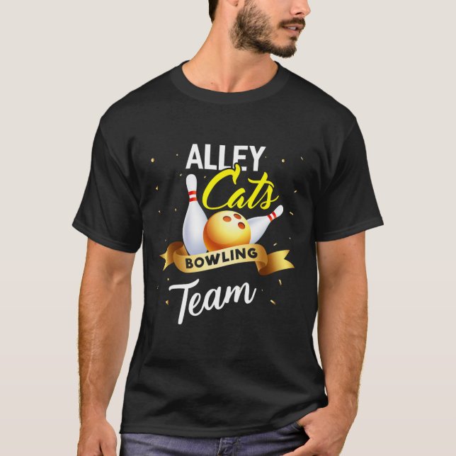 Alley Cat Bowling Shirt Funny Bowlareare Bowling T (Framsida)