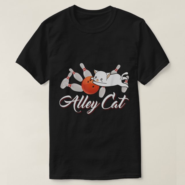 Alley Cat Bowling Shirt Funny Bowlareare Bowling T Shirt (Design framsida)