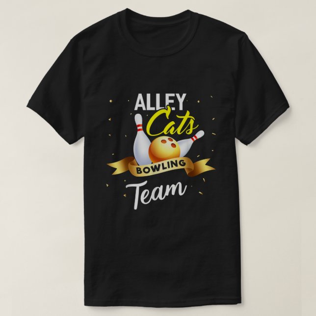 Alley Cat Bowling Shirt Funny Bowlareare Bowling T Shirt (Design framsida)