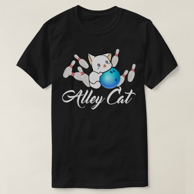 Alley Cat BowlingFunny Bowlareare Bowling T Shirt (Design framsida)
