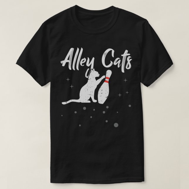 Alley Cat Funny Bowlareare Bowling 1 T Shirt (Design framsida)