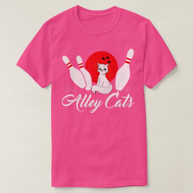 Alley Cat Funny Bowlareare Bowling 1 T Shirt (Design framsida)