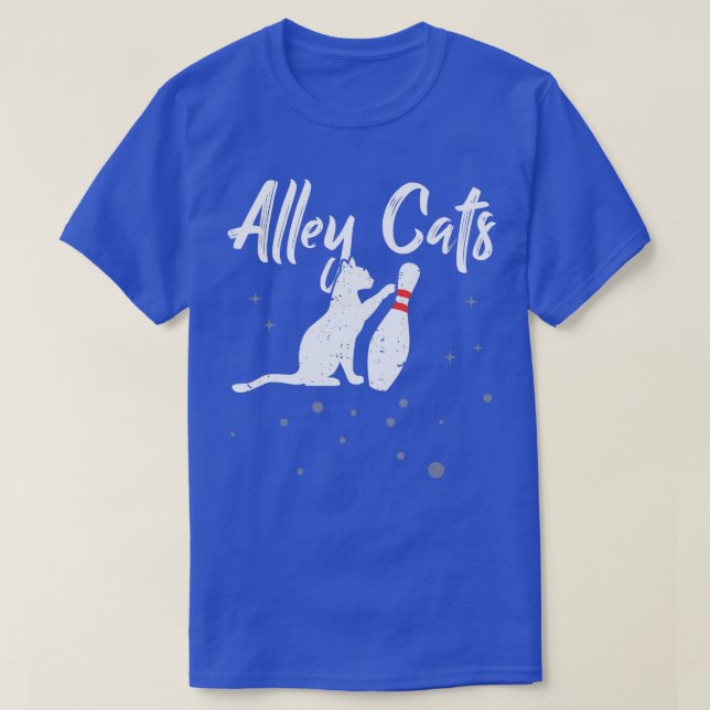 Alley Cat Funny Bowler Bowling  T Shirt (Design framsida)