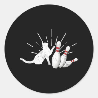 Alley Cat Tipping Stift lustig Bowling Runt Klistermärke