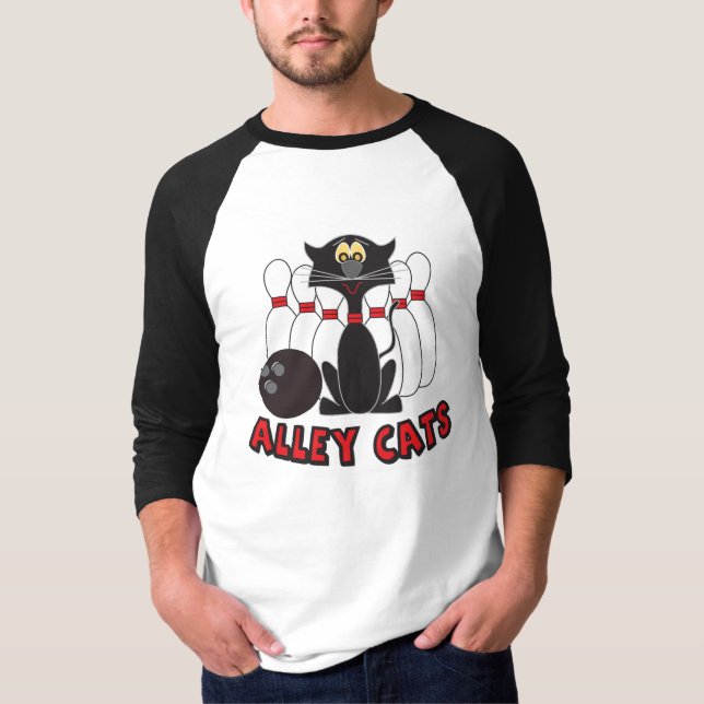 Alley Cats Bowling Stift Tee Shirt (Framsida)