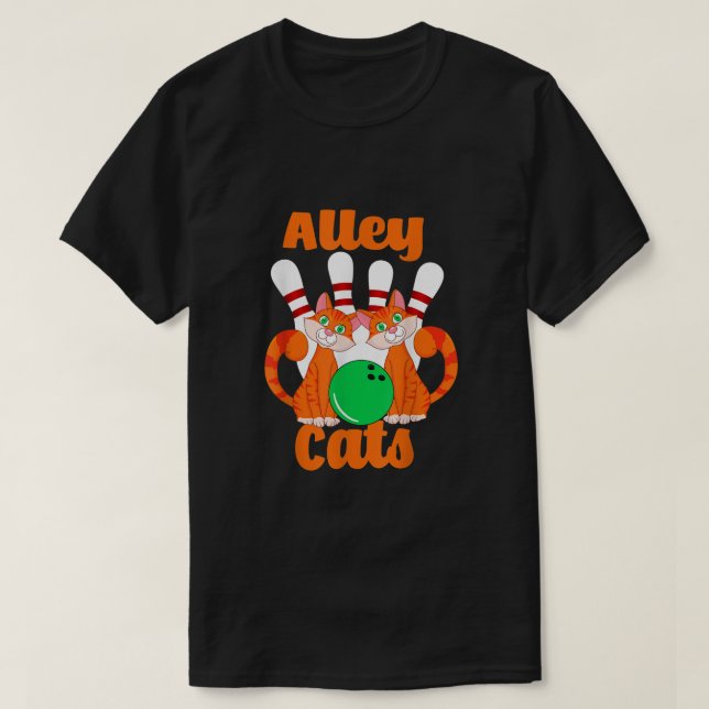 Alley Cats Bowling T Shirt (Design framsida)