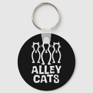 Alley Cats Bowling Team Roligt Humor Bowlareare Pl Nyckelring