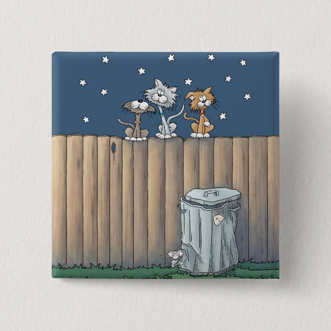 Alley Cats på en stängningsknapp Knapp (Framsida)