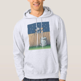 Alley Cats på ett staket Hoodie