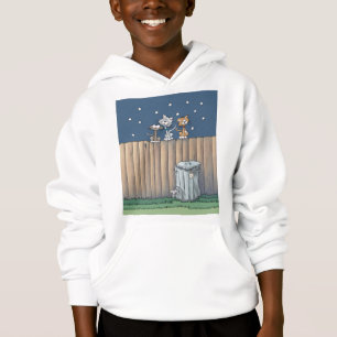 Alley Cats på ett staket Hoodie T Shirt