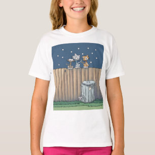 Alley Cats på ett staket T-Shirt