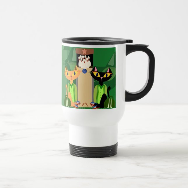 Alley Cats Roligt Bowling Pets Design Retro Roligt Resemugg (Höger)