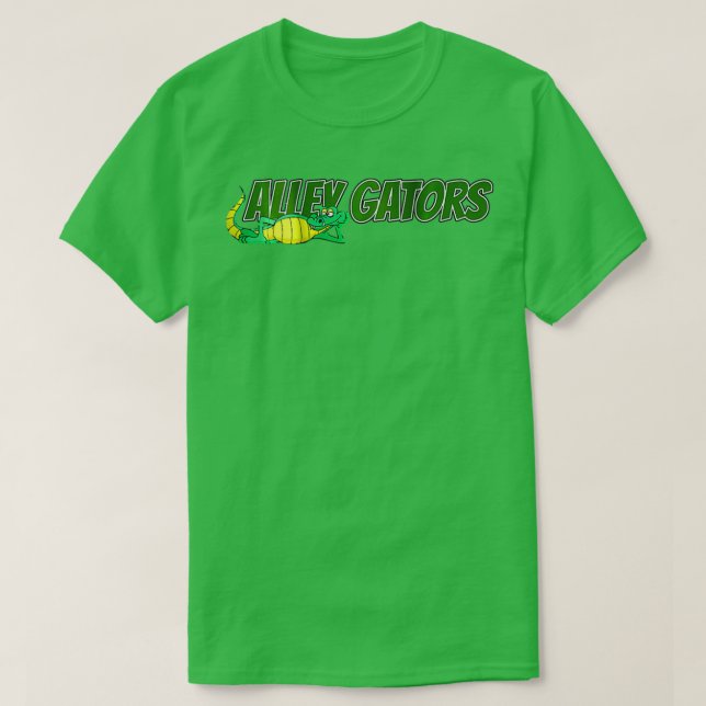 Alley Gators Team Bowling Back Print T Shirt (Design framsida)