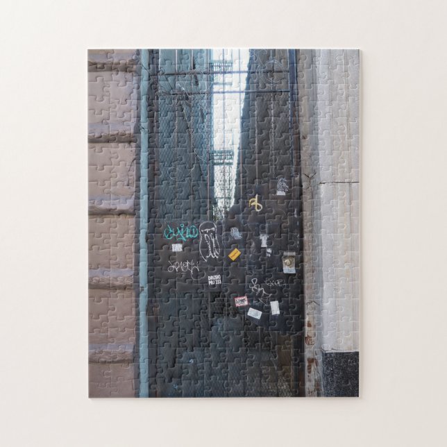 Alley Graffiti Upper Väster Side New York City NYC Pussel (Vertikal)