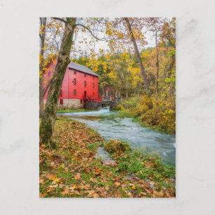 Alley Mill in Autumn Postcard Vykort
