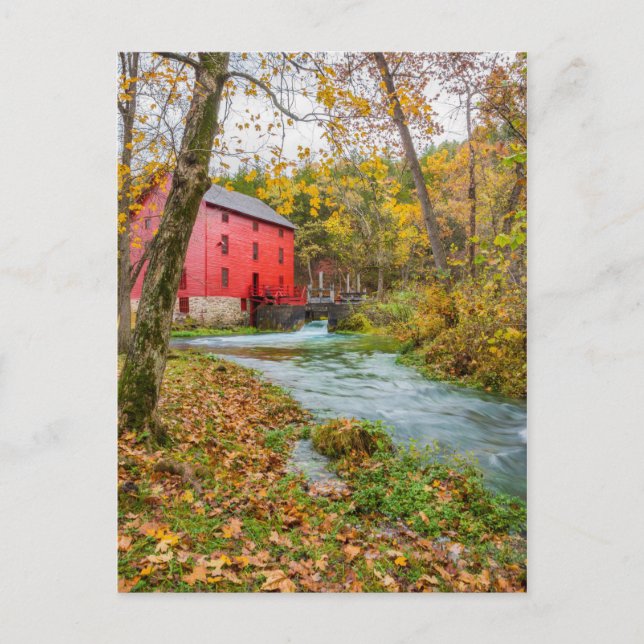 Alley Mill in Autumn Postcard Vykort (Framsida)