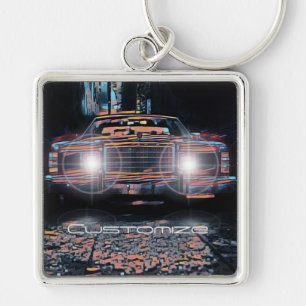 Alley Parking Square Premium Nyckelring