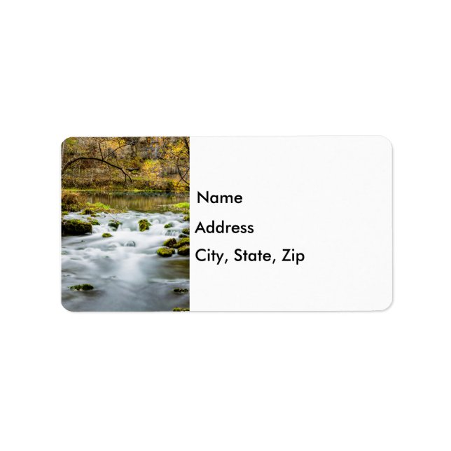 Alley Springs Rapids Skylt Adressetikett (Framsidan)