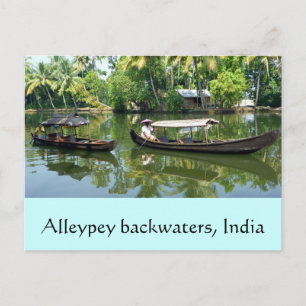 Alleypey avkrokar, india vykort