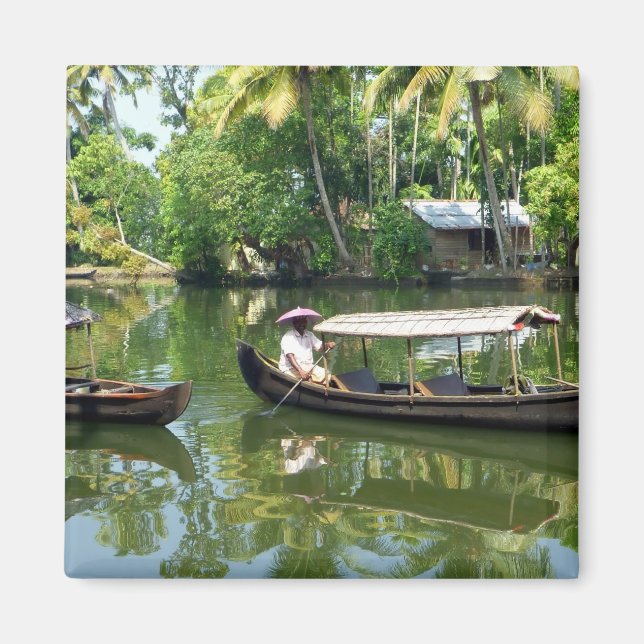 Alleypey backwater, india magnet (Framsidan)