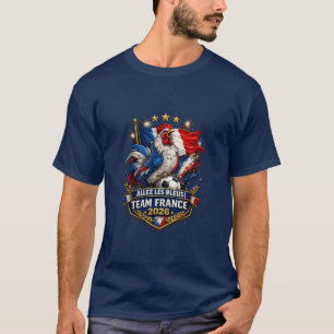 Allez Les Bleus Frankrike Lag 2026 Fågel Fotboll  T Shirt