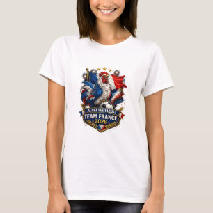 Allez Les Bleus Frankrike Lag 2026 Fågel Fotboll  T Shirt