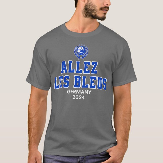 Allez Les Bleus Tyskland 2024 Fransk fläkt T Shirt (Framsida)