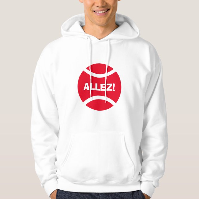 Allez! Red tennis boll hoodie för manar (Framsida)