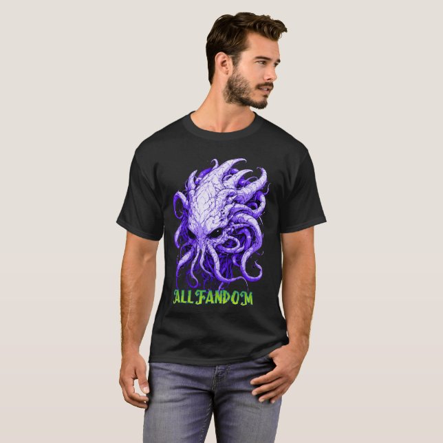 Allfandom Alien Trollkarl Vintage T-Shirt (Hel framsida)