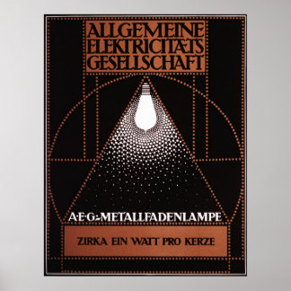Allgemeine Elektrizitats Gesellschaft AEG Poster