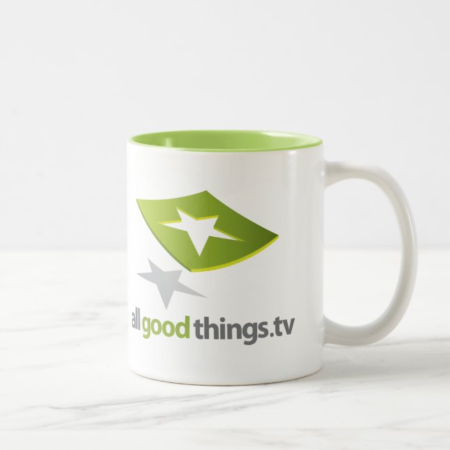 AllGoodThings.TV-mugg Två-Tonad Mugg (Höger)