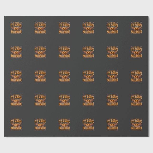 Allhelgona Pumpa Fladdermus Vektor Design_1 Presentpapper (Platt)