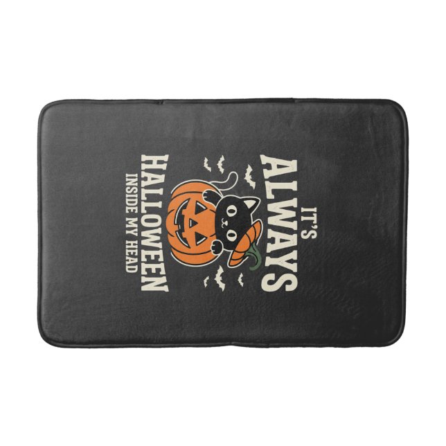 Allhelgonsa Black Cat Pumpa Design Badrumsmatta (Framsidan)